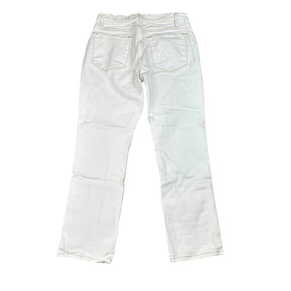 Frame Le High Straight Jeans Two Tone White Cream Size 27 - Picture 2 of 6